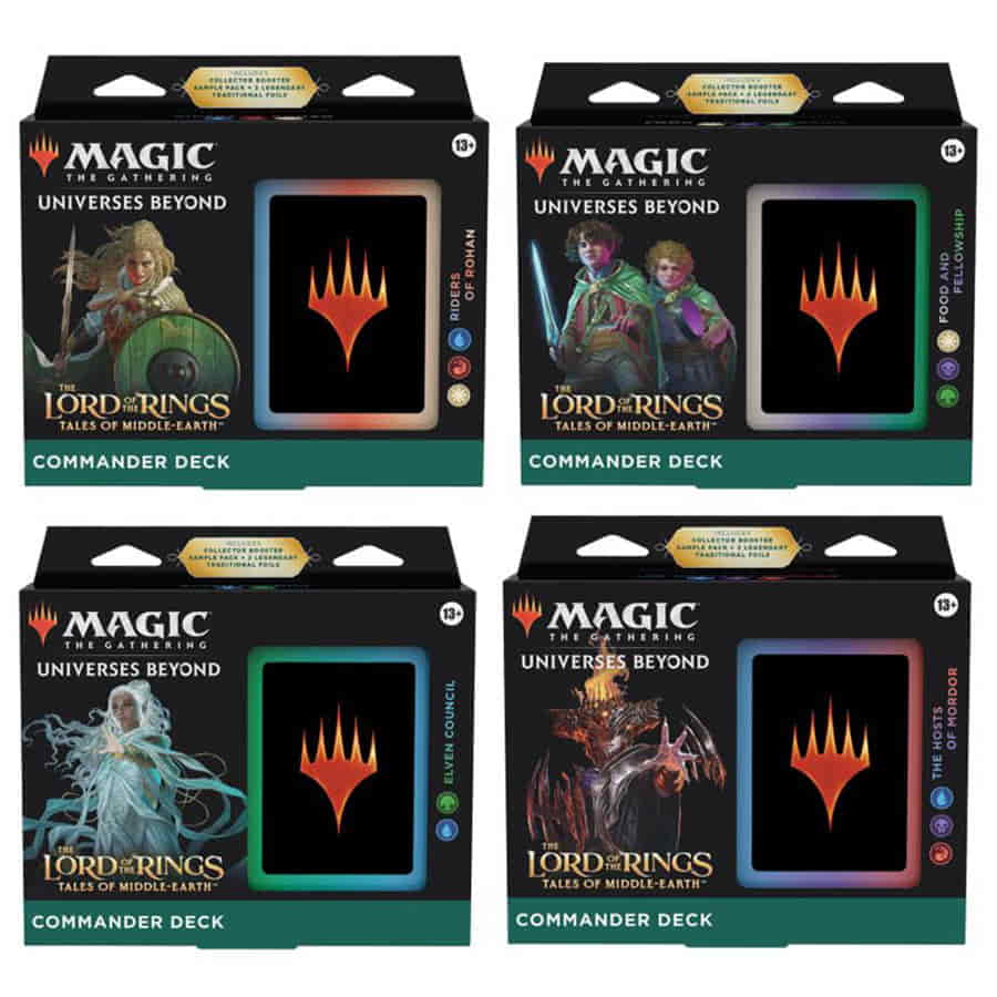 The Lord of the Rings: Tales of Middle-earth Set Of 4 Commander Decks (PreOrder, Shipping June 16th)