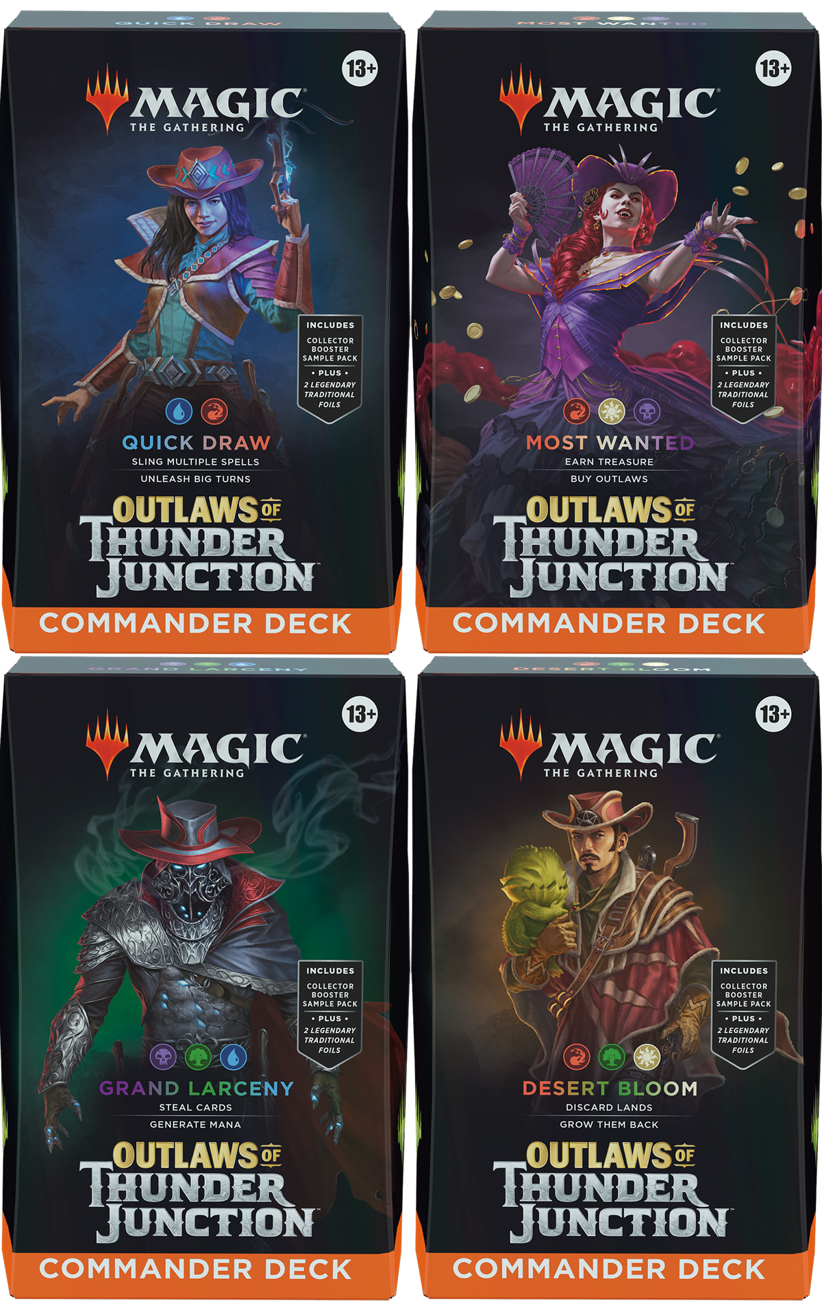 Outlaws of Thunder Junction - Commander Decks (Set of 4 Decks) (PREORDER - RELEASES APRIL 12TH)